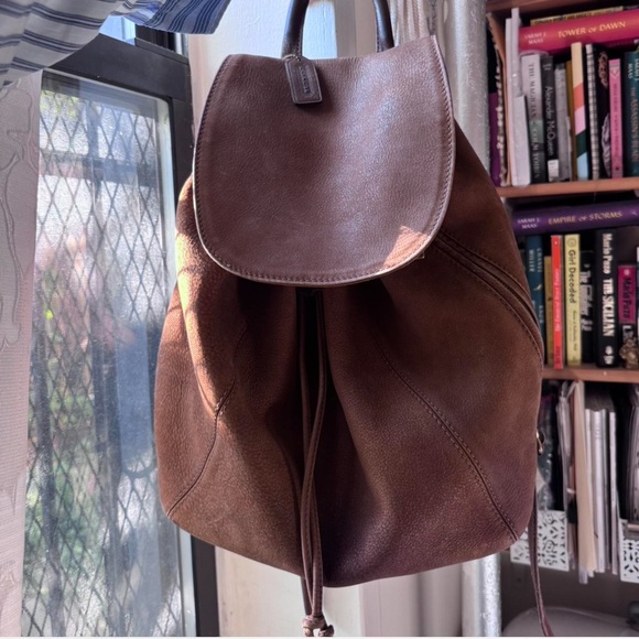 Coach Vintage Brown Leather Backpack - Picture 1 of 11